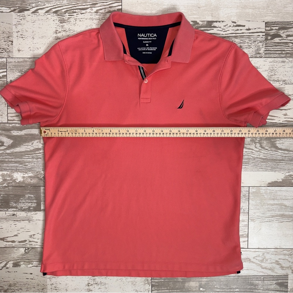 Nautica Men's Performance Deck Polo Shirt XL Coral Classic Fit - Picture 6 of 8